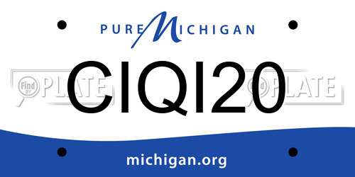 CIQI20 Michigan License Plate