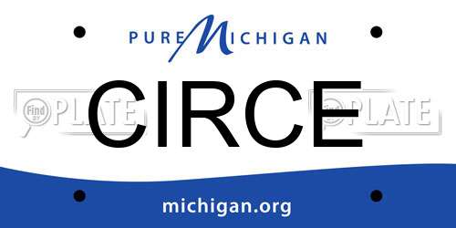 CIRCE Michigan License Plate