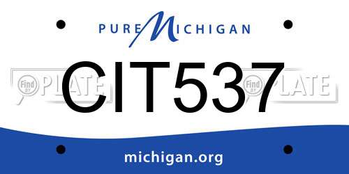 CIT537 Michigan License Plate