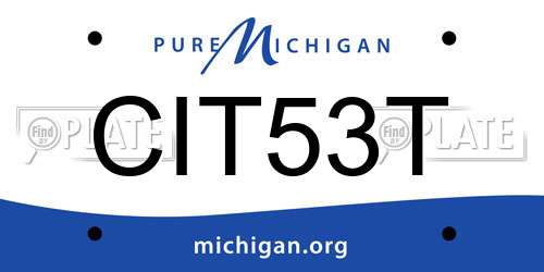 CIT53T Michigan License Plate