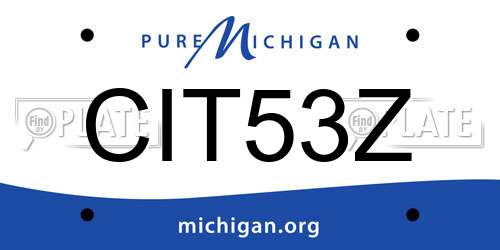 CIT53Z Michigan License Plate