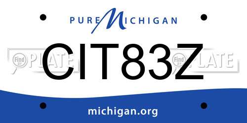 CIT83Z Michigan License Plate