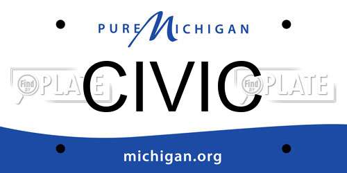CIVIC Michigan License Plate