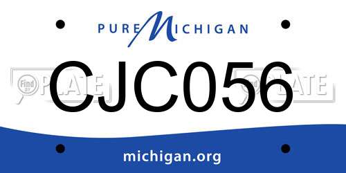 CJC056 Michigan License Plate