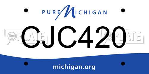 CJC420 Michigan License Plate