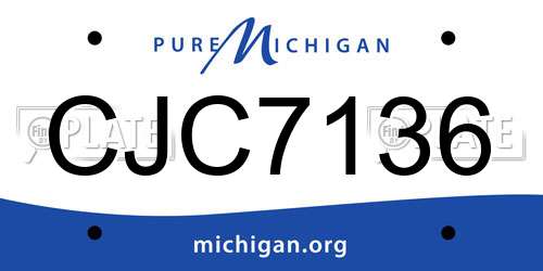 CJC7136 Michigan License Plate