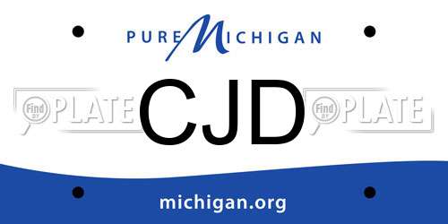 CJD Michigan License Plate