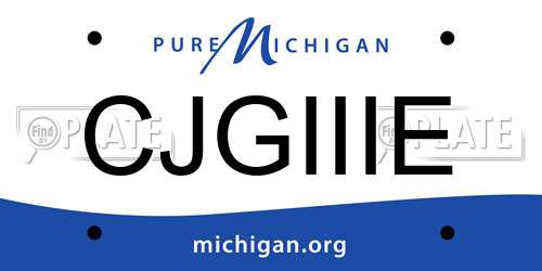 CJGIIIE Michigan License Plate