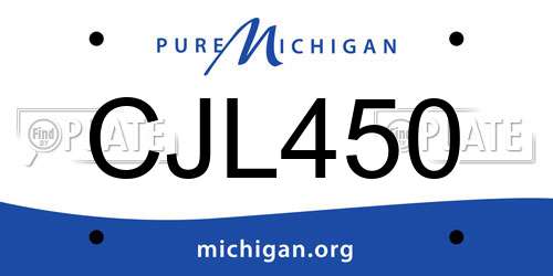 CJL450 Michigan License Plate