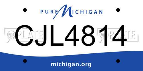 CJL4814 Michigan License Plate