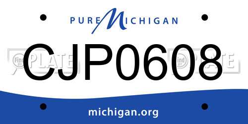 CJP0608 Michigan License Plate