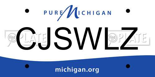 CJSWLZ Michigan License Plate