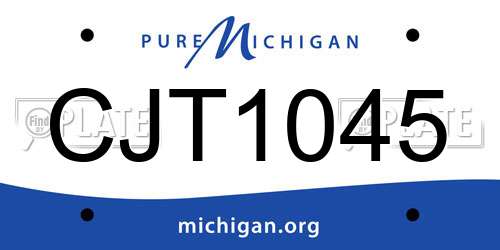 CJT1045 Michigan License Plate