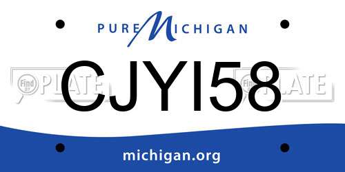 CJYI58 Michigan License Plate