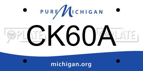CK60A Michigan License Plate