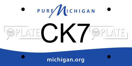 CK7 Michigan License Plate
