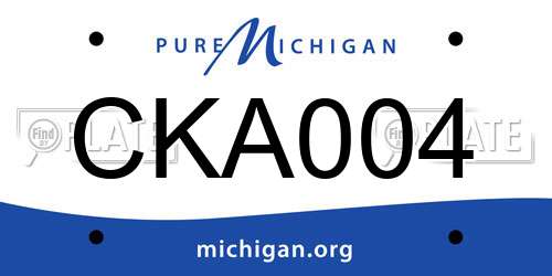 CKA004 Michigan License Plate