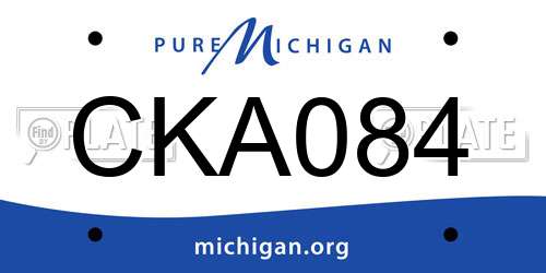 CKA084 Michigan License Plate