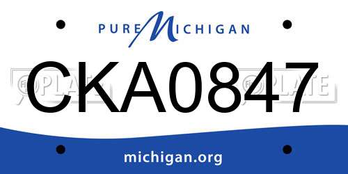 CKA0847 Michigan License Plate