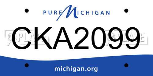 CKA2099 Michigan License Plate