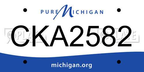 CKA2582 Michigan License Plate