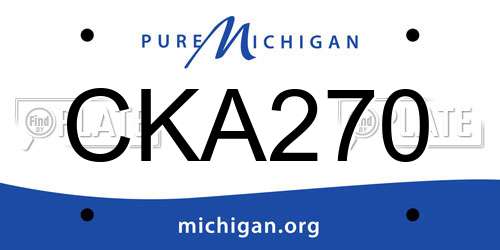 CKA270 Michigan License Plate