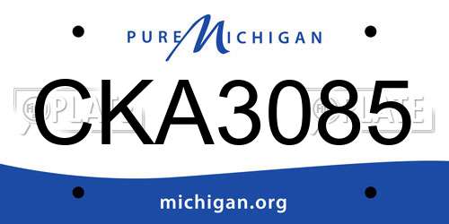 CKA3085 Michigan License Plate