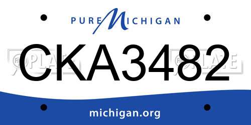 CKA3482 Michigan License Plate