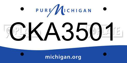 CKA3501 Michigan License Plate