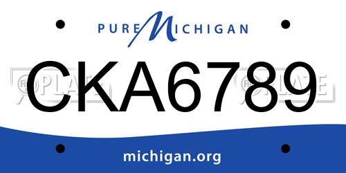 CKA6789 Michigan License Plate