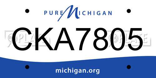 CKA7805 Michigan License Plate