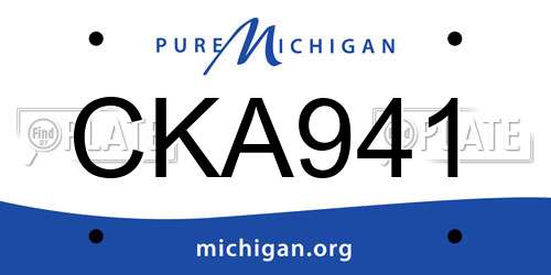 CKA941 Michigan License Plate
