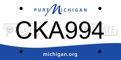 CKA994 Michigan License Plate