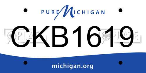 CKB1619 Michigan License Plate