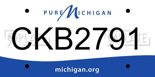 CKB2791 Michigan License Plate