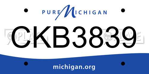 CKB3839 Michigan License Plate