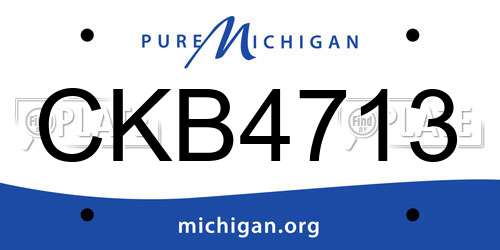 CKB4713 Michigan License Plate