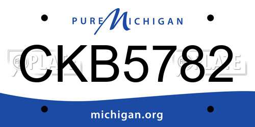 CKB5782 Michigan License Plate