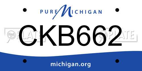 CKB662 Michigan License Plate