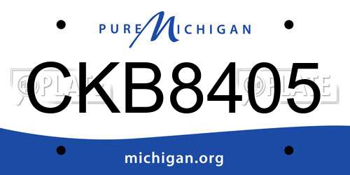 CKB8405 Michigan License Plate