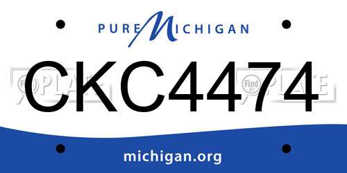 CKC4474 Michigan License Plate