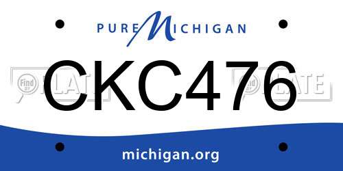 CKC476 Michigan License Plate