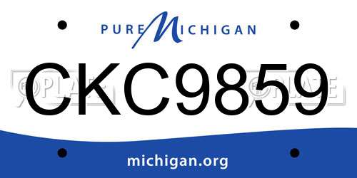 CKC9859 Michigan License Plate
