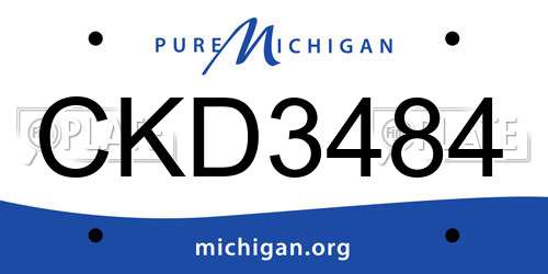 CKD3484 Michigan License Plate