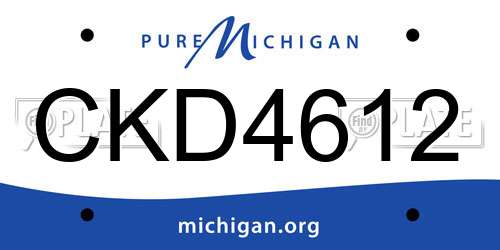 CKD4612 Michigan License Plate