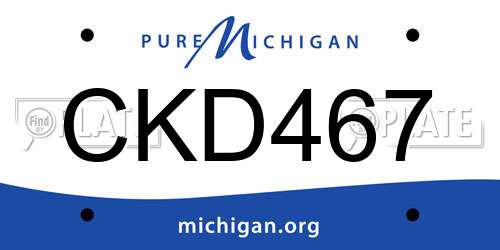 CKD467 Michigan License Plate