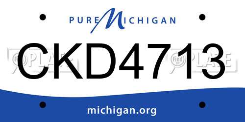 CKD4713 Michigan License Plate