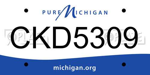CKD5309 Michigan License Plate