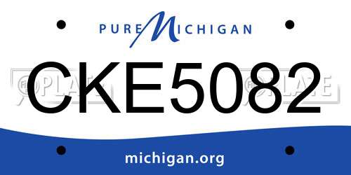 CKE5082 Michigan License Plate