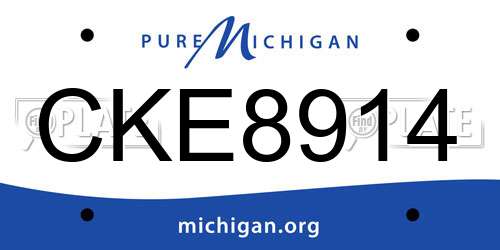 CKE8914 Michigan License Plate